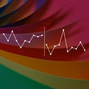 Colorful background with overlay graph lines