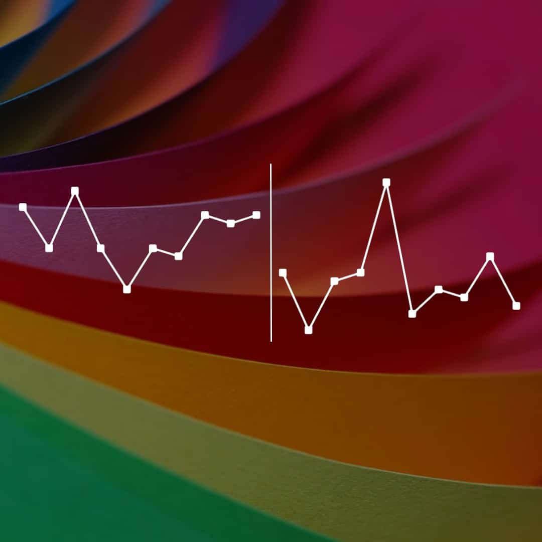 Colorful paper background, visual analysis.