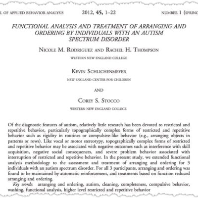 Journal article on autism spectrum disorder analysis