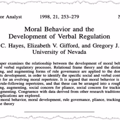 Hayes, Gifford, & Hayes (1998)