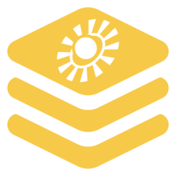 A yellow icon with a sun on it, part of the Cosmic Bundle (Copy).