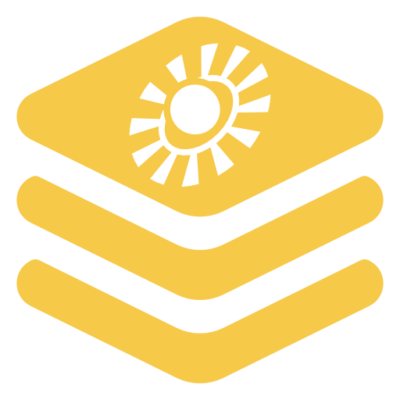 A yellow icon with a sun on it, part of the Cosmic Bundle (Copy).