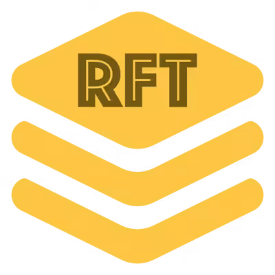 The RFT Bundle logo bundled on a black background.