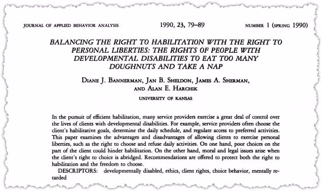 Article on rights of people with developmental disabilities.