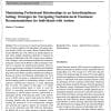 Article on professional relationships, autism, interdisciplinary strategies.