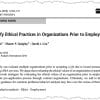 Journal article on ethical practices in organizations.