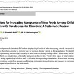 Research paper on food acceptance in developmental disorders.
