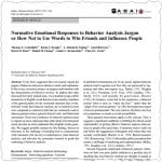 Research article on behavior analysis jargon.