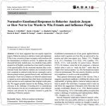 Research article on behavior analysis jargon.