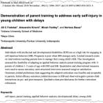 Parent training for children's early self-injury prevention study.