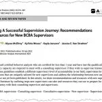Guide for new BCBA supervisors and resources.