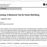Mindful parenting for parent well-being article cover.