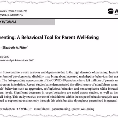 Mindful parenting for parent well-being article cover.