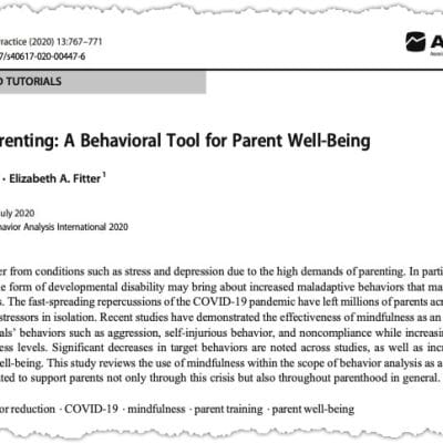 Mindful parenting for parent well-being article cover.