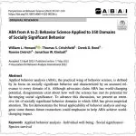 Journal article on ABA in socially significant behavior.